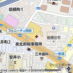 堺市民芸術文化ホール（フェニーチェ堺）　文化交流室周辺の地図
