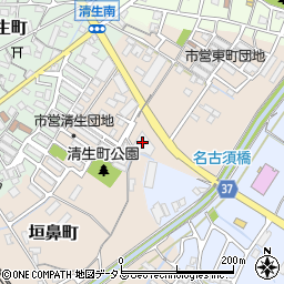 中日新聞　松阪大平専売店周辺の地図
