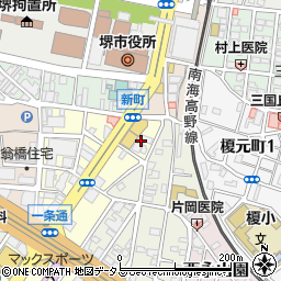 大阪府堺市堺区一条通周辺の地図