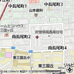 大阪府堺市北区南長尾町周辺の地図