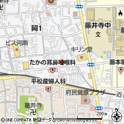ローレルコート藤井寺周辺の地図