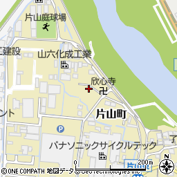 大阪府柏原市片山町周辺の地図