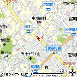 三重県松阪市平生町周辺の地図
