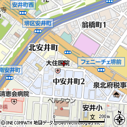 大阪府堺市堺区北安井町2周辺の地図