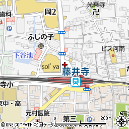 藤井寺駅(北口のりば)周辺の地図