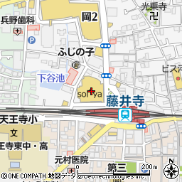 マクドナルド藤井寺駅前店周辺の地図