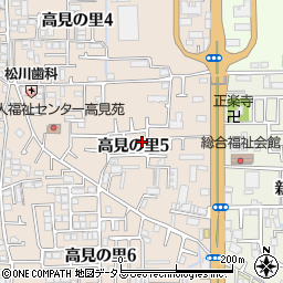 大阪府松原市高見の里5丁目周辺の地図