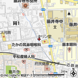 開成教育セミナー　藤井寺教室周辺の地図