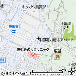 広島県府中市元町77周辺の地図