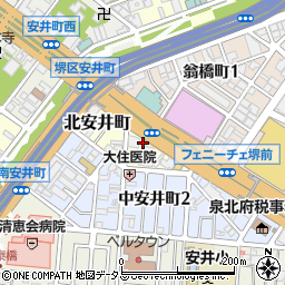 大阪府堺市堺区北安井町2-4周辺の地図