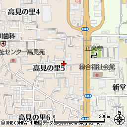 大阪府松原市高見の里5丁目485周辺の地図