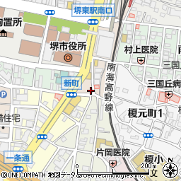 秋吉堺東店周辺の地図