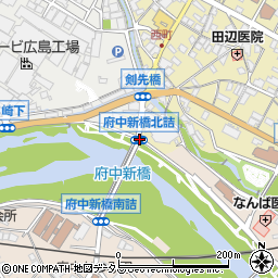 府中新橋北詰周辺の地図