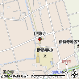 松阪市役所　伊勢寺幼稚園周辺の地図