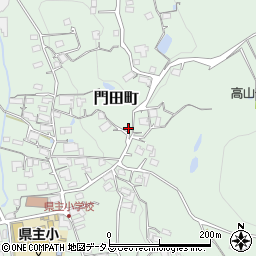 岡山県井原市門田町周辺の地図