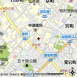 三重県松阪市京町2-1周辺の地図
