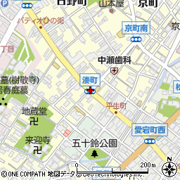 湊町周辺の地図