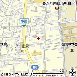 岡山県倉敷市中島2617周辺の地図