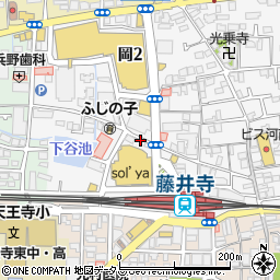 リパーク藤井寺駅北駐車場周辺の地図