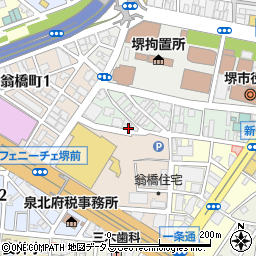 リパーク堺市新町駐車場周辺の地図