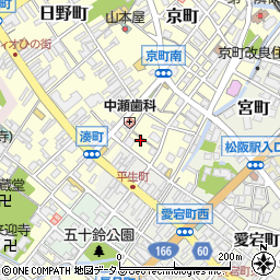 三重県松阪市京町2-8周辺の地図