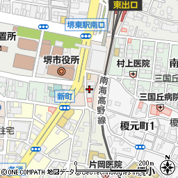 ロッテリア南海堺東店周辺の地図