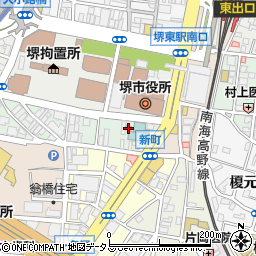 ダイワロイネットホテル堺東駐車場周辺の地図