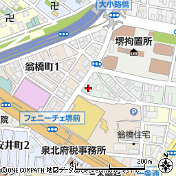 シティホール堺周辺の地図