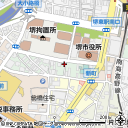 大阪府堺市堺区新町周辺の地図