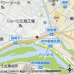 広島県府中市目崎町770周辺の地図