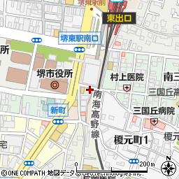 焼肉 堺東 梶元屋周辺の地図