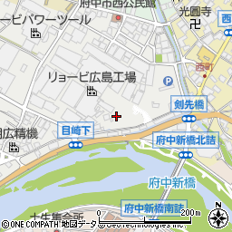広島県府中市目崎町660周辺の地図