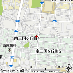 堺市堺区南三国ヶ丘町４丁テラス周辺の地図