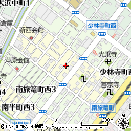 大阪府堺市堺区新在家町西周辺の地図