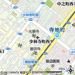 大阪府堺市堺区少林寺町西1丁周辺の地図