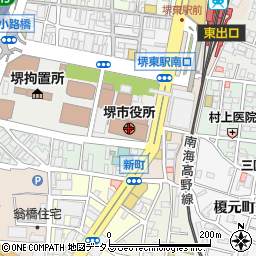 堺市役所　会計室周辺の地図