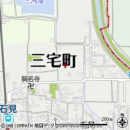 奈良県三宅町（磯城郡）石見周辺の地図