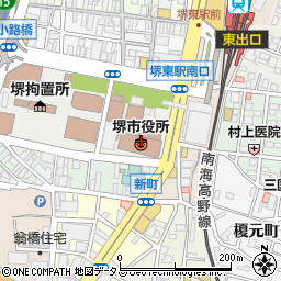 ゆうちょ銀行堺市役所内出張所 ＡＴＭ周辺の地図