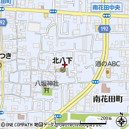 大阪府堺市北区南花田町周辺の地図