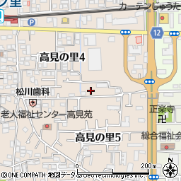 大阪府松原市高見の里4丁目周辺の地図