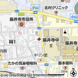 ヘルパー２４藤井寺周辺の地図