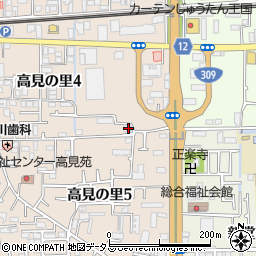 大阪府松原市高見の里4丁目794周辺の地図