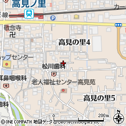 大阪府松原市高見の里周辺の地図