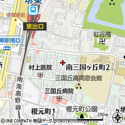 〒590-0023 大阪府堺市堺区南三国ケ丘町の地図