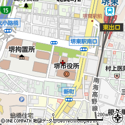大阪府堺市堺区周辺の地図