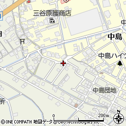 西阿知町新田大橋公園周辺の地図