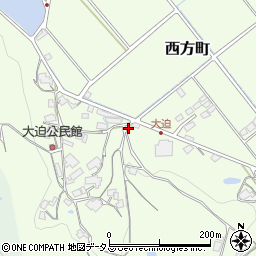岡山県井原市西方町周辺の地図