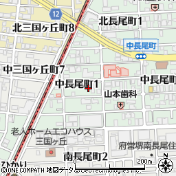 〒591-8044 大阪府堺市北区中長尾町の地図