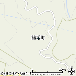 広島県府中市諸毛町周辺の地図