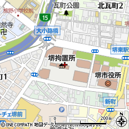 大阪府堺市堺区南瓦町周辺の地図
